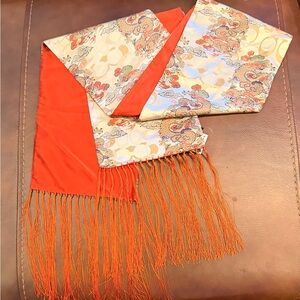 NWT RARE Ltd Ed Coach Signature C Kimono Dragon Fringe Obi Scarf